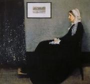 James Abbott Mcneill Whistler arrangemang i gratt och svart nr 1 konstnarens moder oil on canvas
